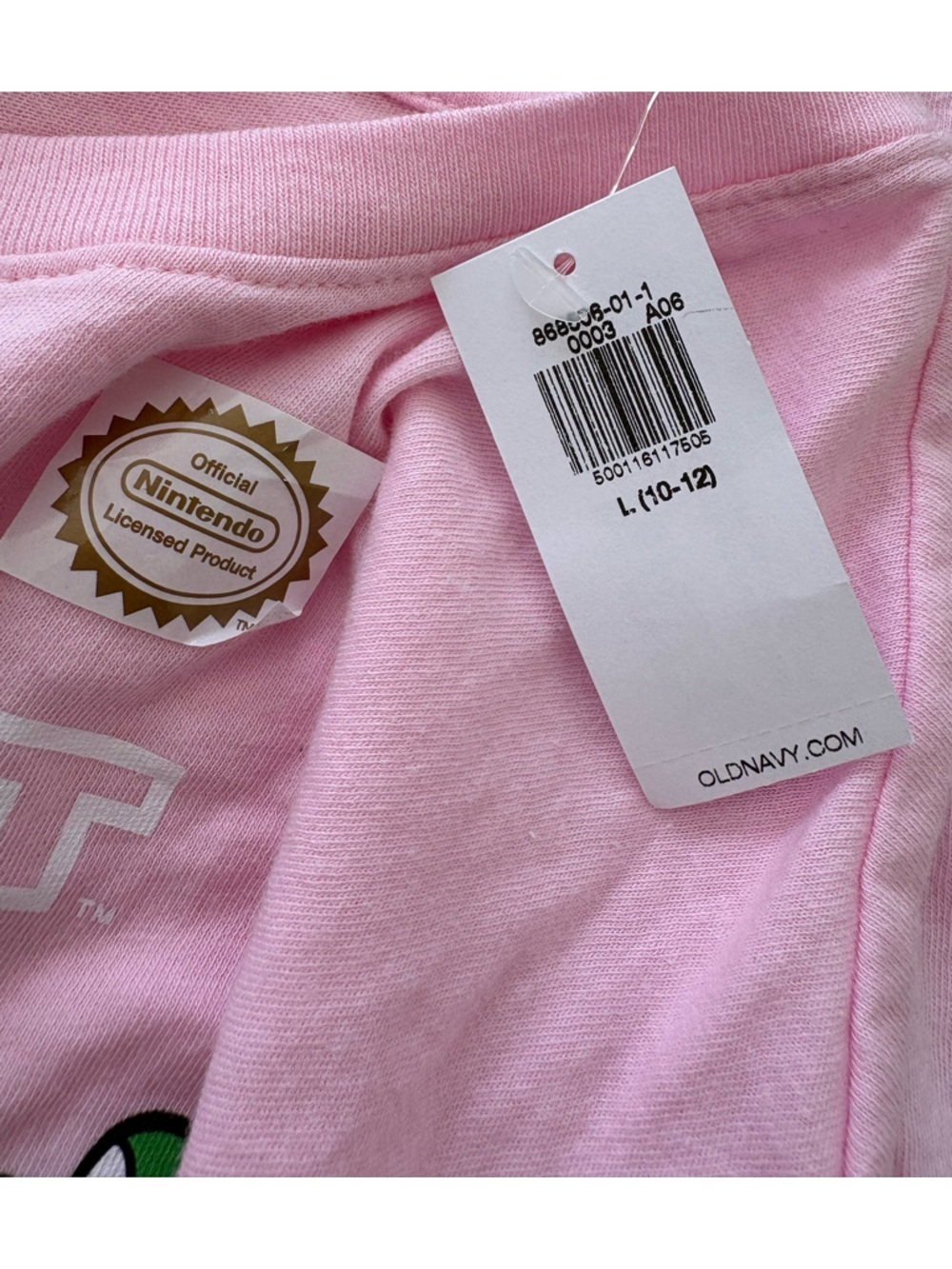 Old Navy Girls Pink Mario Kart Character Graphic Tee NWT Size Large(10/12) - Picture 4 of 6